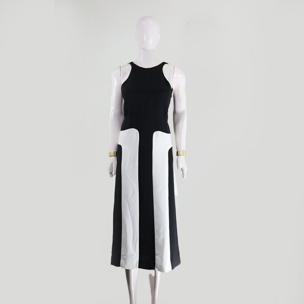 Monochrome Sleeveless Paneled Midi Dress & Other Stories